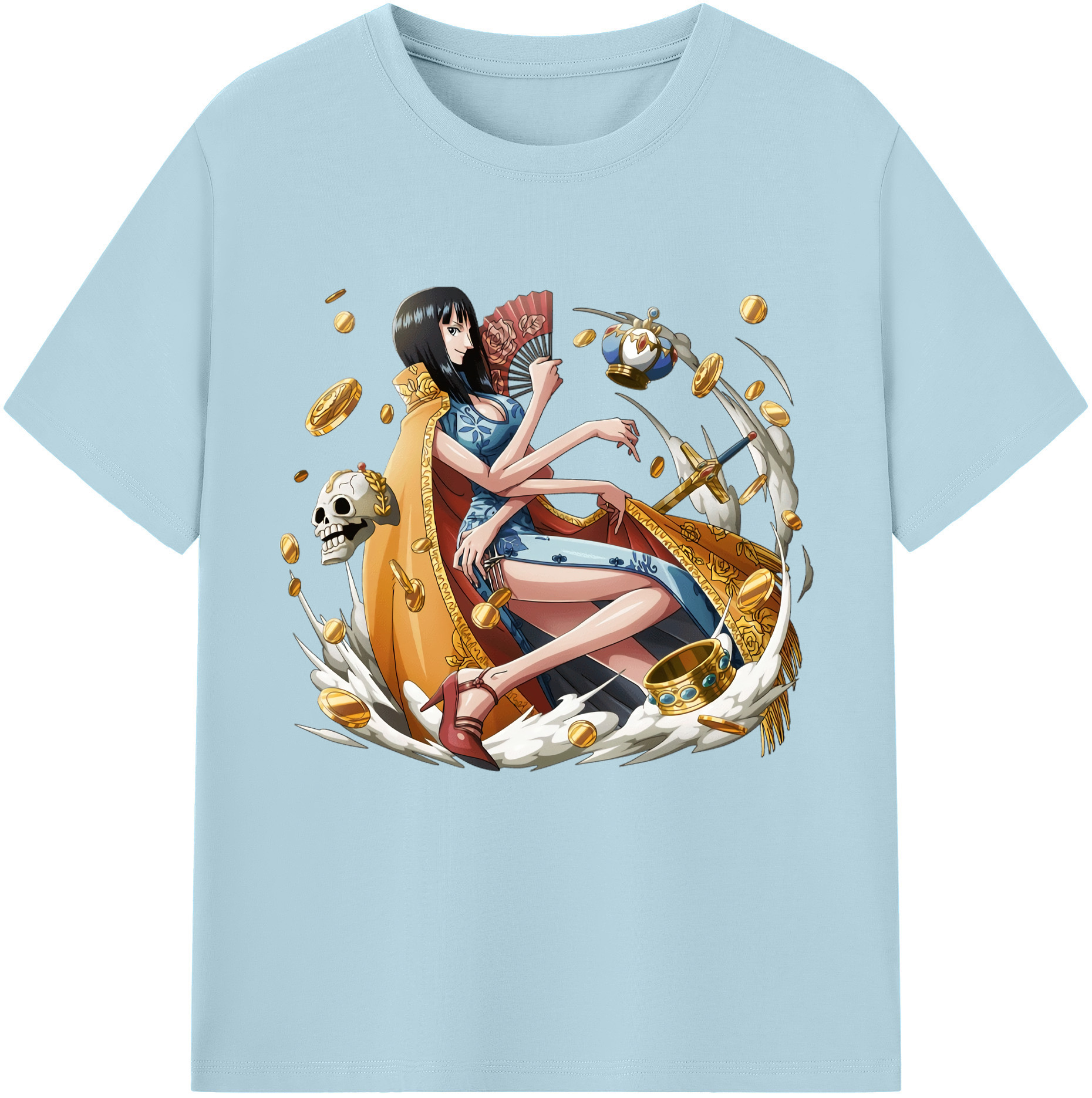 ワンピース ニコ・ロビン ONE PIECE Nico Robin 綿100％半袖Tシャツ（フロントプリント）